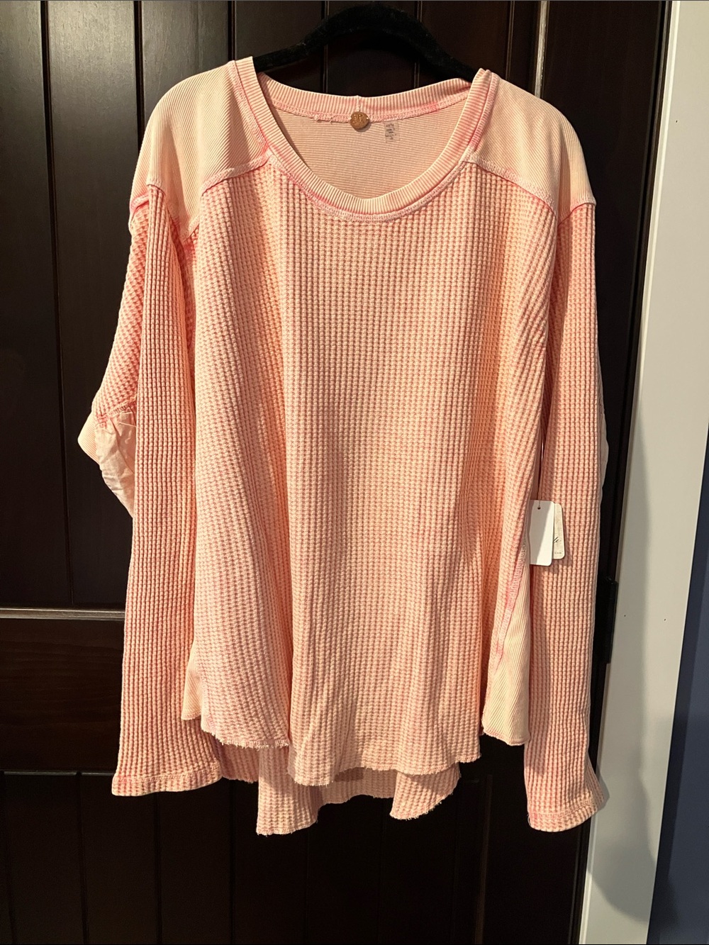 NWT FREE PEOPLE FP One Blake Thermal - Blush Pink XS Oversized
